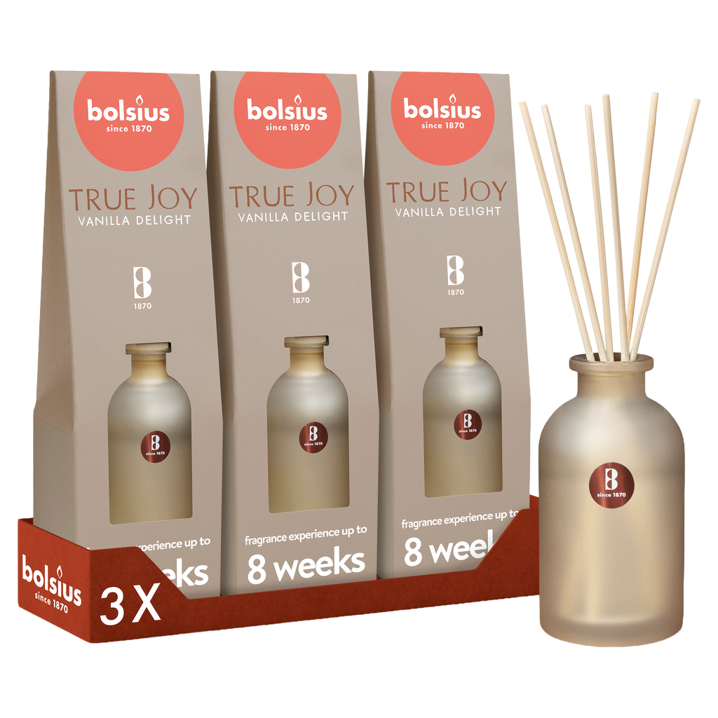 Bolsius - Geurstokjes True Joy - Vanilla Delight - 3 Stuks - 80 ml