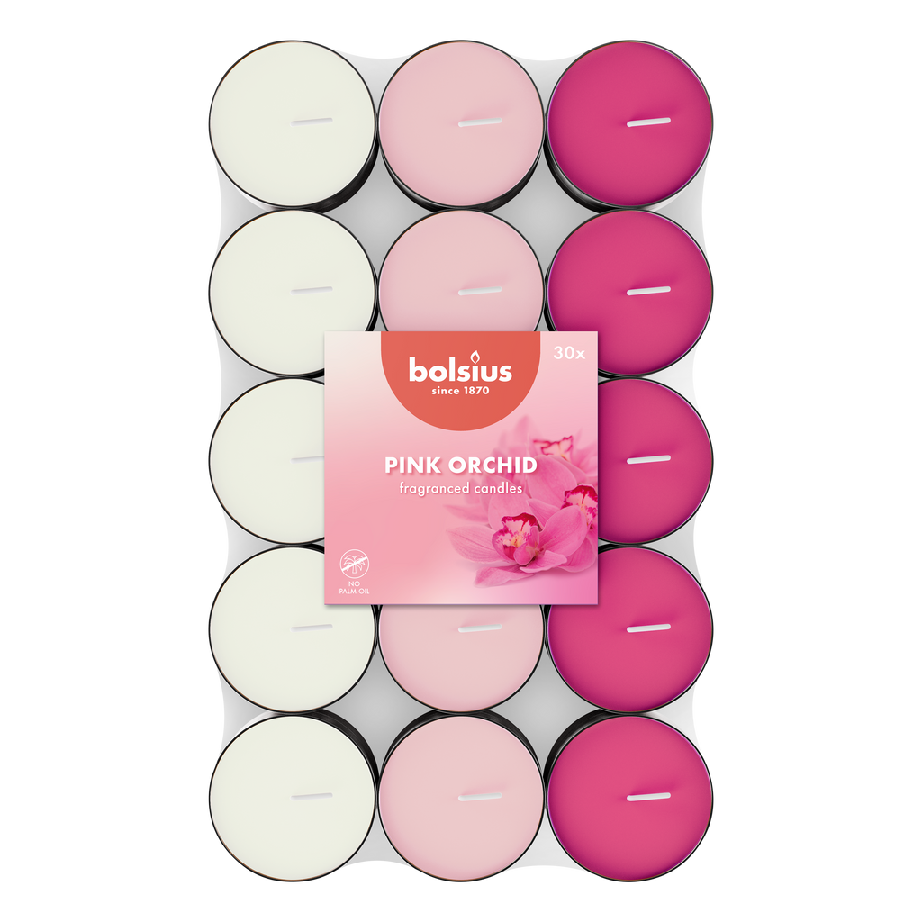 Bolsius - 240 Geur Theelichten - Pink Orchid - Waxinelichtjes - 3,5 branduren
