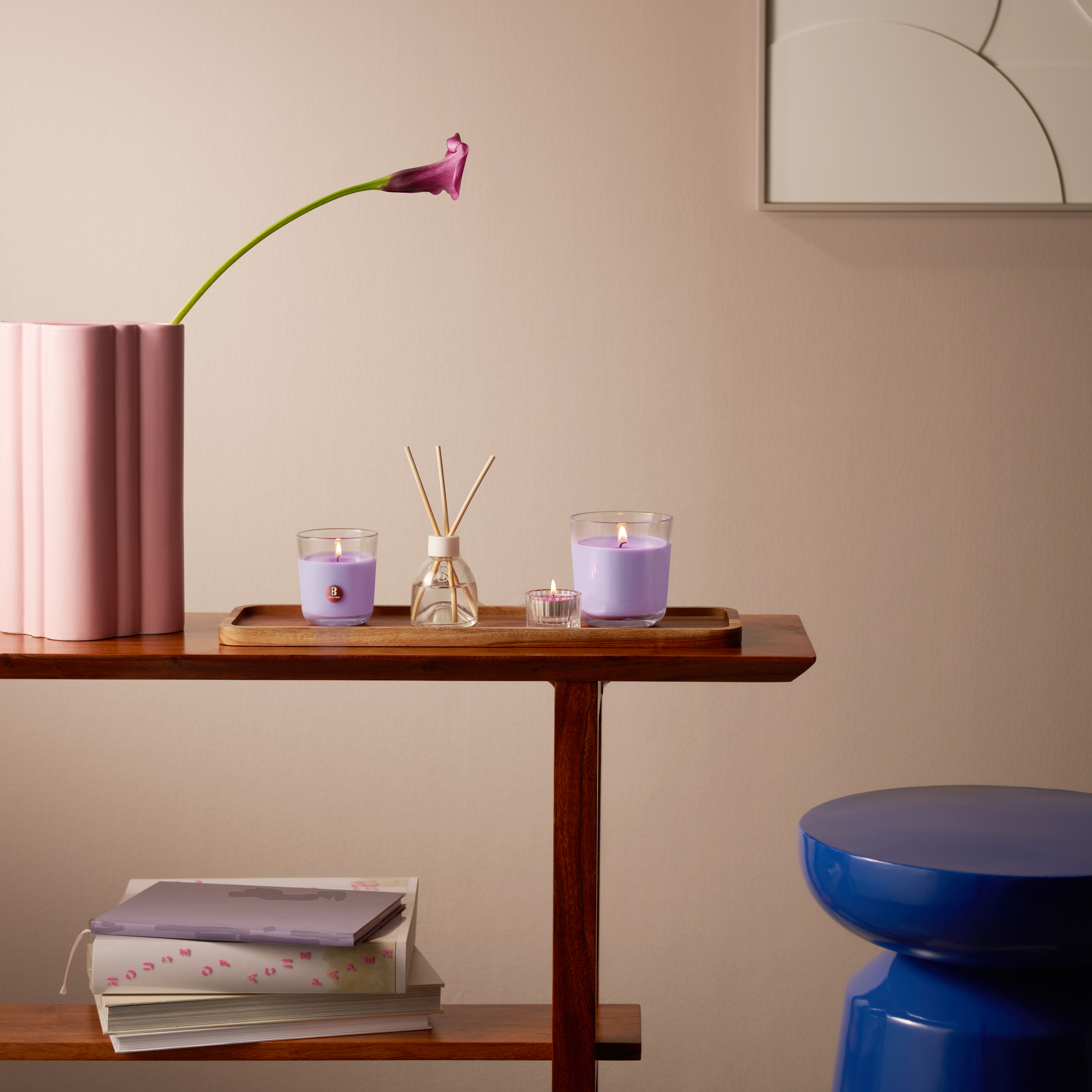 Bolsius - True Scents - 4 Geurkaarsen - Lavendel - Paars - Voordeelverpakking - Geur Kaars