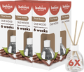 Bolsius True Scents - Geurstokjes - Oud Wood - 6 stuks - Voordeelverpakking - 60ml