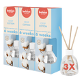 Bolsius True Scents - Geurstokjes - Fresh Cotton - 6 stuks - Voordeelverpakking - 60ml