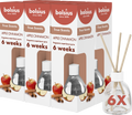 Bolsius True Scents - Geurstokjes - Apple Cinnamon - 6 stuks - Voordeelverpakking - 60ml