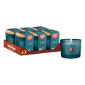 Bolsius - True Joy - 6 Geurkaarsen met Kurken Deksel - Woody Wellness - Blauw - Voordeelverpakking - Geur Kaars