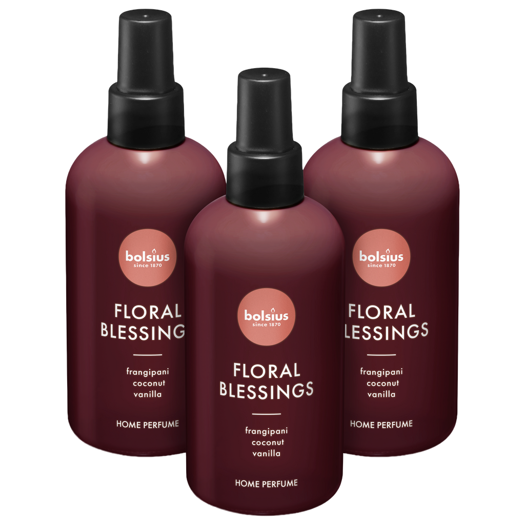 Bolsius - Huisparfum - Floral Blessing - 3 stuks - bloemig - 225 ml