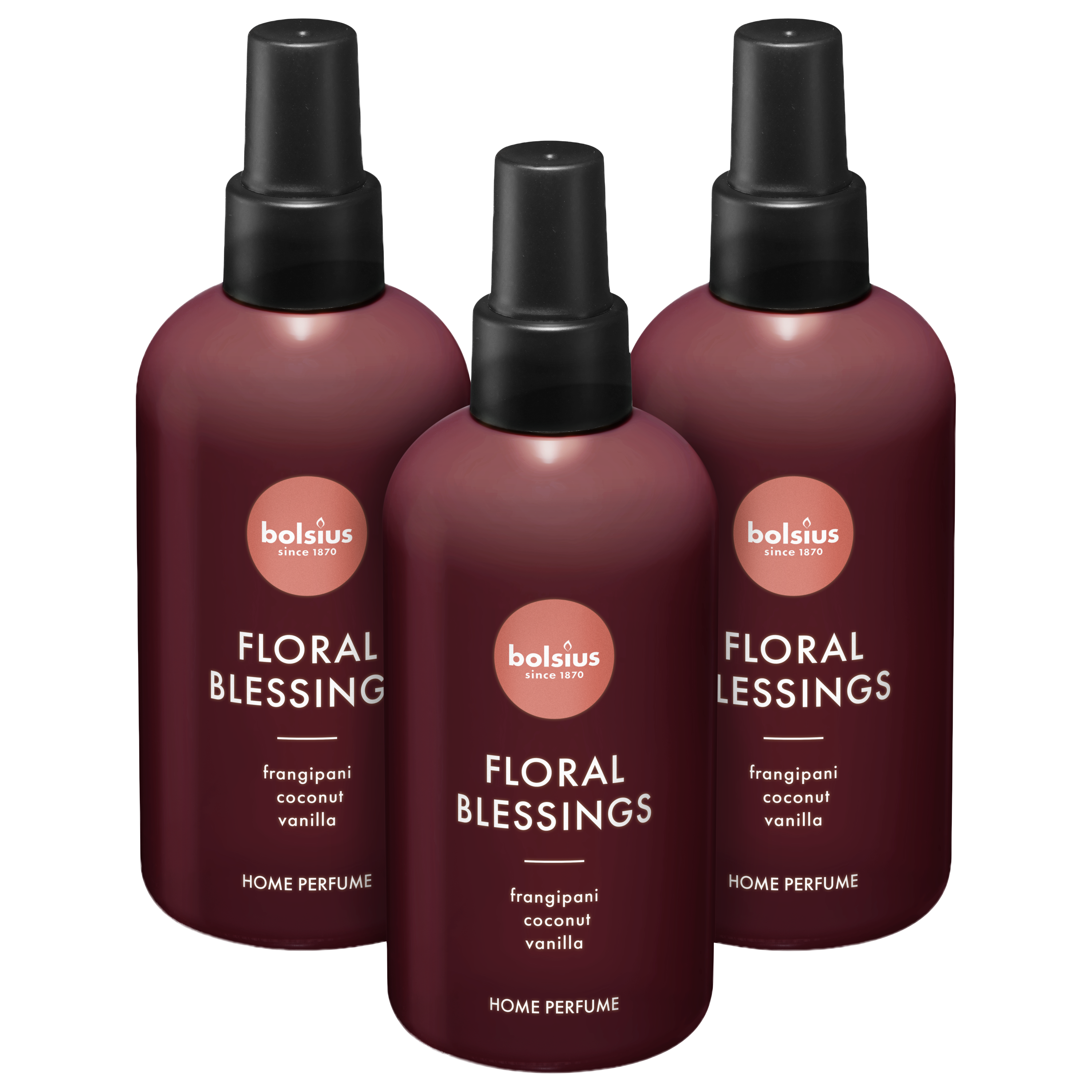 Bolsius - Huisparfum - Floral Blessing - 3 stuks - bloemig - 225 ml