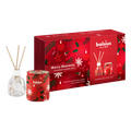 Bolsius - 2x Giftset Merry Moments - Geurstokjes & Geurkaars