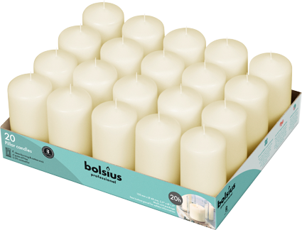 Bolsius Professional - Stompkaarsen - Ivoor - 20 Stuks - 33 Branduren
