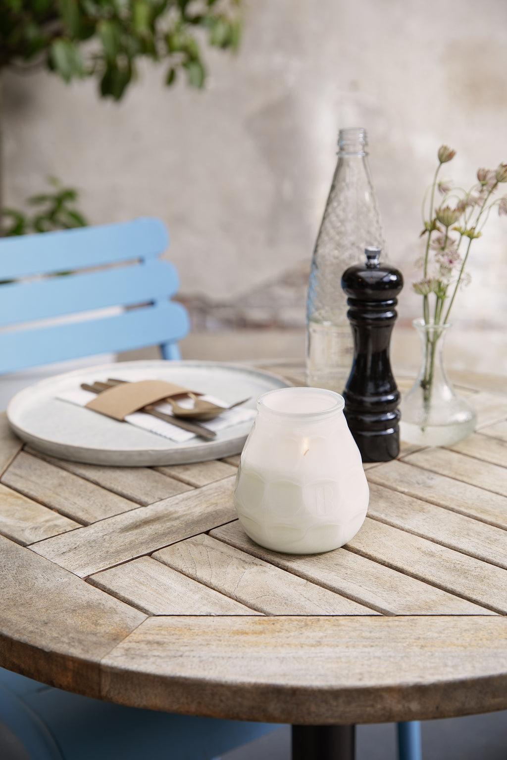 Bolsius - Twilight - Kaars in glas - Patio - Wit - Tray 6 - 70 branduren