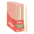 Bolsius - Gladde Dinerkaarsen - 24,5 cm - 32 stuks - Beige