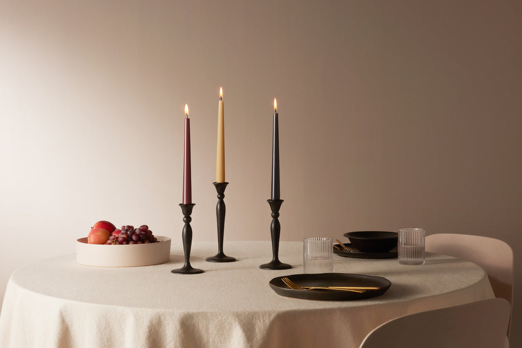 Bolsius - Gladde Dinerkaarsen - 24,5 cm - 32 stuks - Antraciet
