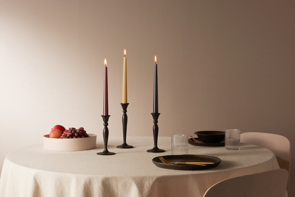 Bolsius - Gladde Dinerkaarsen - 24,5 cm - 32 stuks - Antraciet