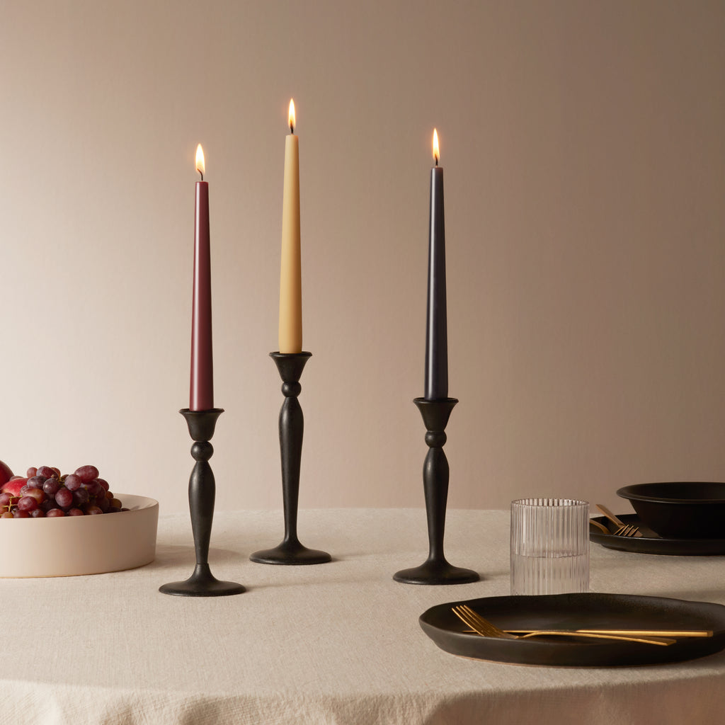 Bolsius - Gladde Dinerkaarsen - 24,5 cm - 32 stuks - Antraciet