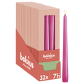 Bolsius - Glossy - Dinerkaarsen - 32 stuks - Fuchsia - 24,5 cm - 7 branduren