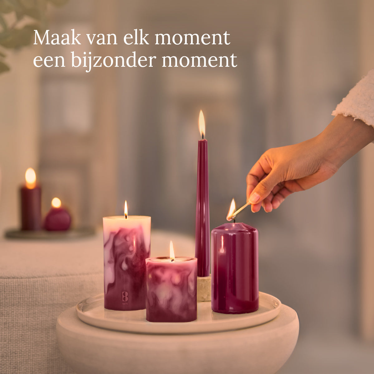 Bolsius - Glossy - Dinerkaarsen - 32 stuks - Rood - 24,5 cm - 7 branduren
