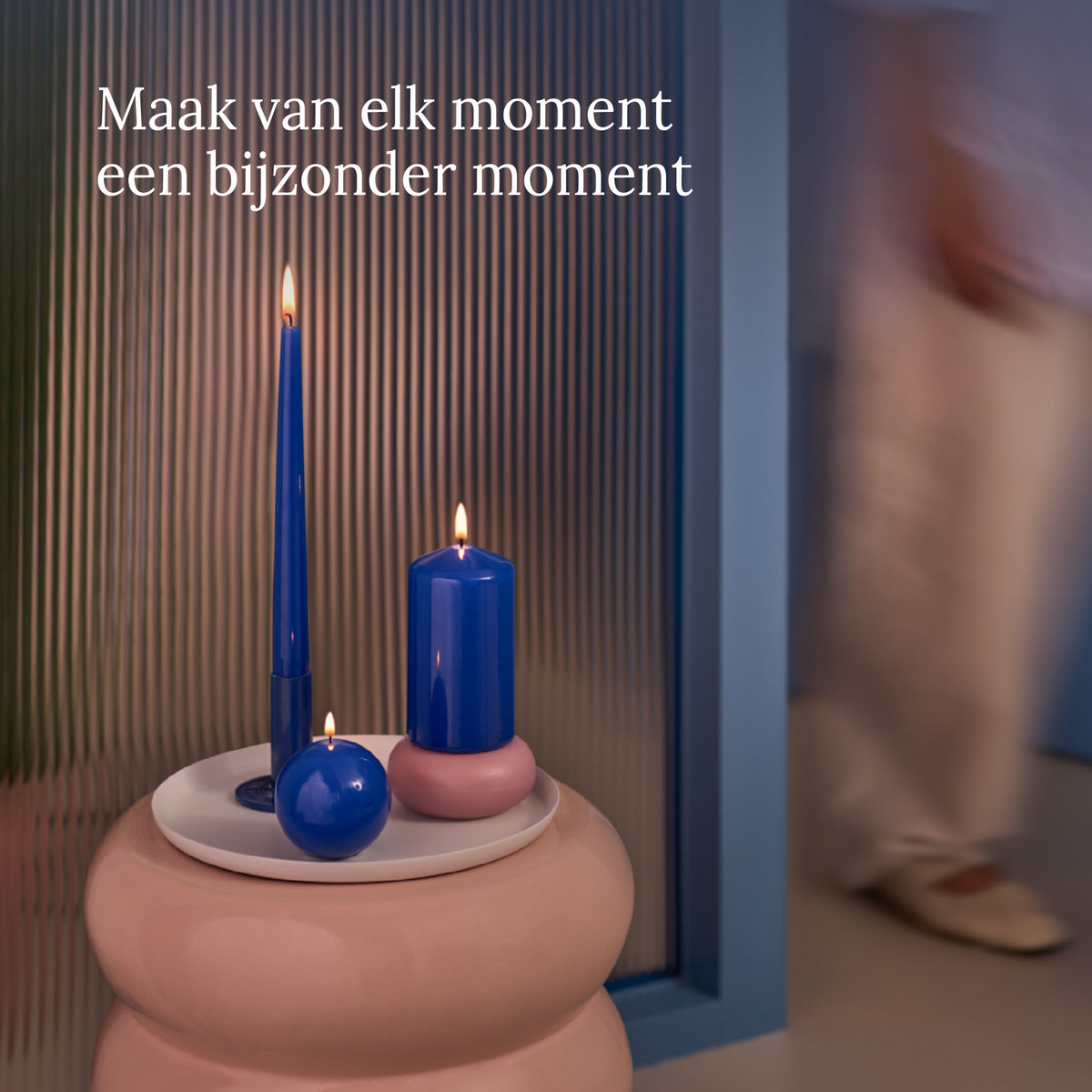 Bolsius - Glossy - Dinerkaarsen - 32 stuks - Blauw - 24,5 cm - 7 branduren