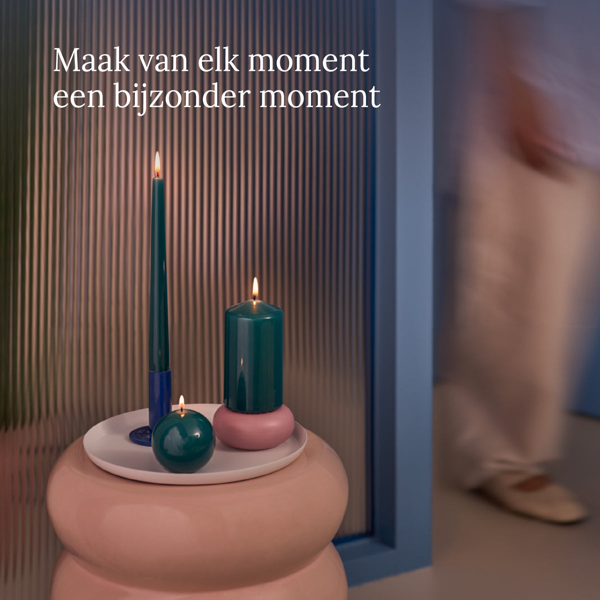 Bolsius - Glossy - Dinerkaarsen - 32 stuks - Groen - 24,5 cm - 7 branduren