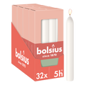 Bolsius - Gladde Dinerkaarsen - 17 cm - 32 stuks - Wit