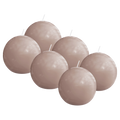 Bolsius - Glossy - Bolkaarsen - 6 Stuks - Licht Roze - 7cm - 16 Branduren