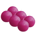 Bolsius - Glossy - Bolkaarsen - 6 Stuks - Fuchsia - 7cm - 16 Branduren