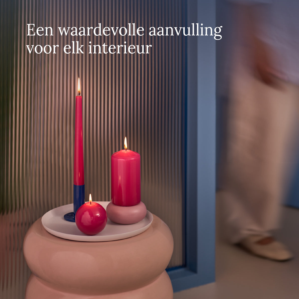 Bolsius - Glossy - Bolkaarsen - 6 Stuks - Fuchsia - 7cm - 16 Branduren