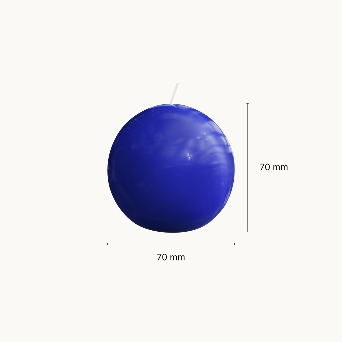 Bolsius - Glossy - Bolkaarsen - 6 Stuks - Blauw - 7cm - 16 Branduren