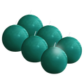 Bolsius - Glossy - Bolkaarsen - 6 Stuks - Groen- 7cm - 16 Branduren