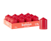 Bolsius - Gladde Stompkaarsen - 12 stuks - Rood - 17 branduren - 8 x 5,8 cm