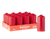 Bolsius - Gladde Stompkaars - 12 Stuks - Rood - 12cm - 33 branduren