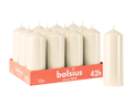 Bolsius - Gladde Stompkaarsen - 12 stuks - Ivoor- 42 branduren - 15 x 5,8 cm