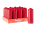 Bolsius - Gladde Stompkaarsen - 12 stuks - Rood - 42 branduren - 15 x 5,8 cm