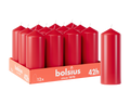 Bolsius - Gladde Stompkaarsen - 12 stuks - Rood - 42 branduren - 15 x 5,8 cm