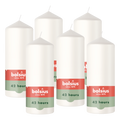 Bolsius - Gladde Stompkaarsen - Wit - 6 stuks - 15cm - 42 Branduren
