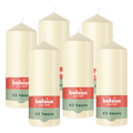 Bolsius - Gladde Stompkaarsen - Ivoor - 6 stuks - 15cm - 42 Branduren
