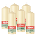 Bolsius - Gladde Stompkaarsen - Beige - 6 stuks - 15cm - 42 Branduren
