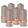 Bolsius - Gladde Stompkaarsen - Taupe - 6 stuks - 15cm - 42 Branduren