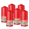 Bolsius - Gladde Stompkaarsen - 6 Stuks - Rood - 13 cm - 43 Branduren