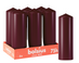 Bolsius - Gladde Stompkaarsen - 6 stuks - Bordeauxrood - 75 branduren - 20 x 6,8 cm