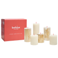 Bolsius - Rustieke kaarsen set - Botticino Beige - Marble