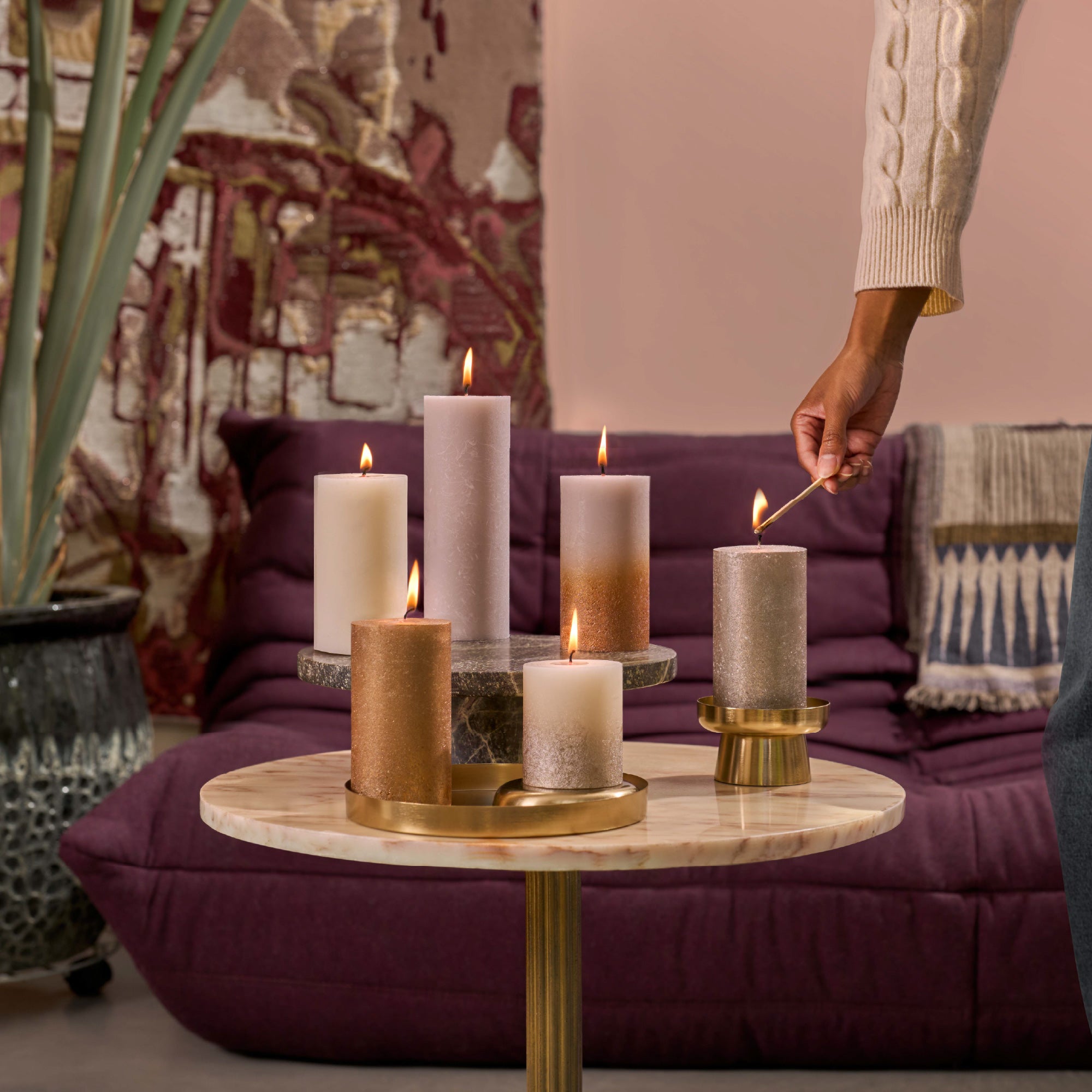Bolsius - Rustieke Kaarsen Set - New Sparkle
