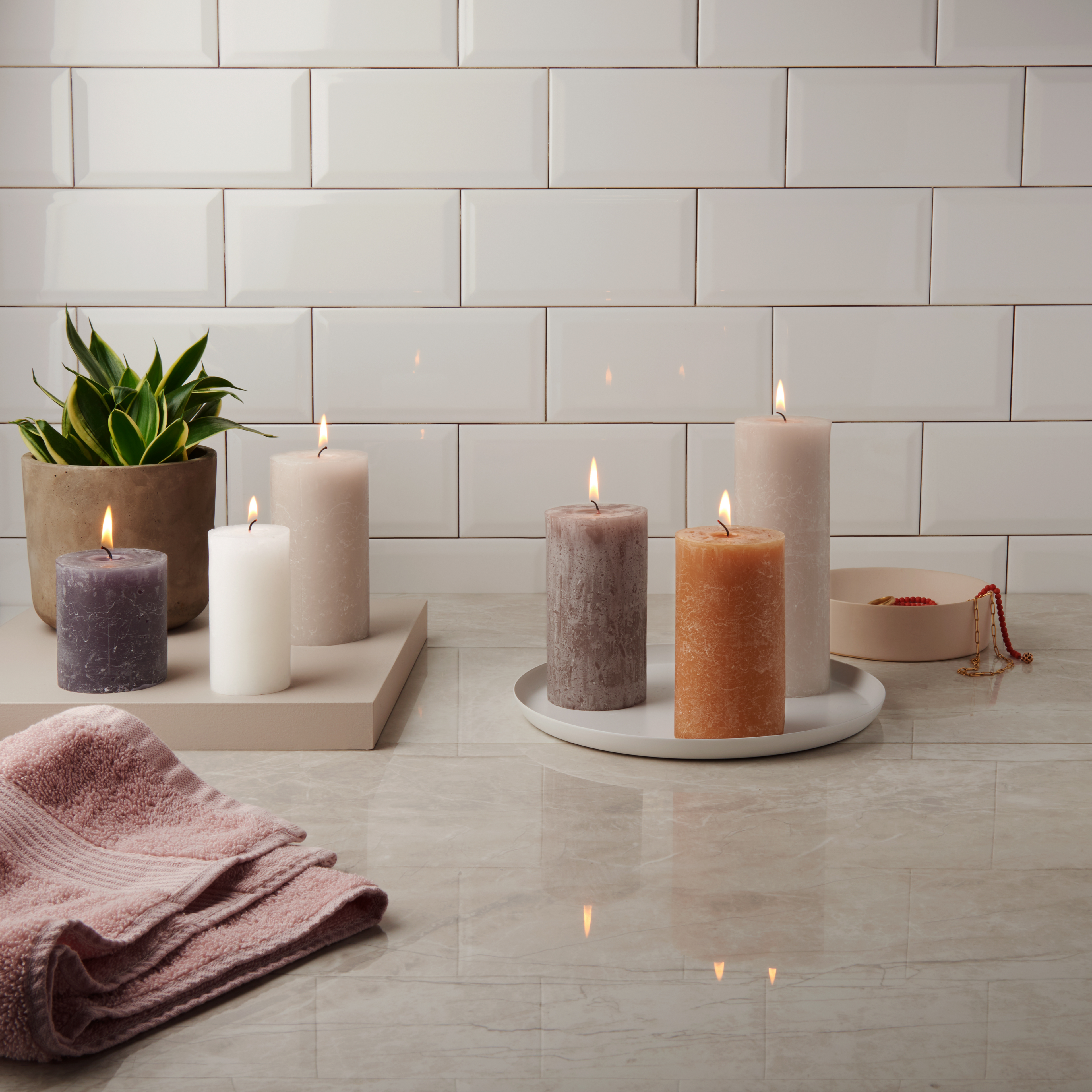 Bolsius - Rustieke Kaarsen Set - New Neutrals