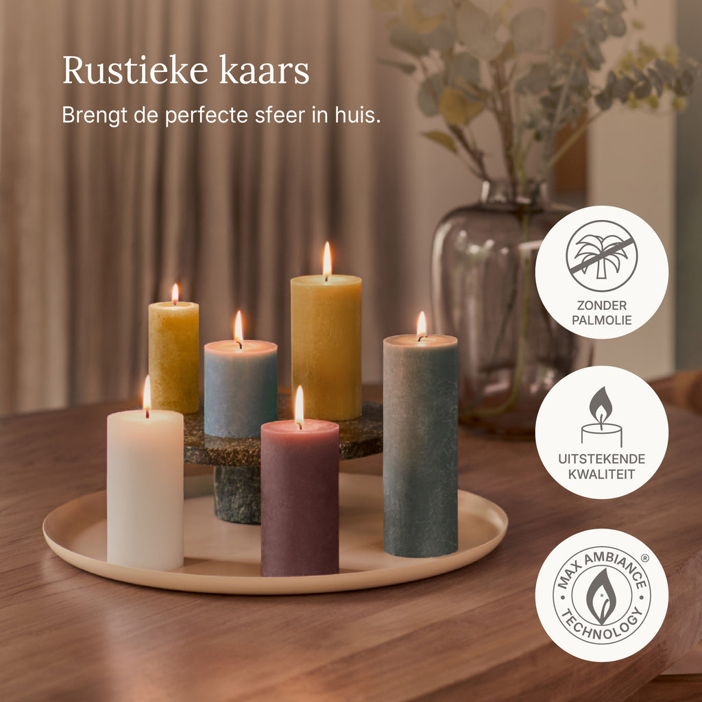 Bolsius - Rustieke Kaarsen Set - Retro