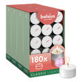 Bolsius - 180 Waxinelichtjes - Wit - 8 uur - Theelichtjes