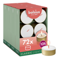 Bolsius - 72 Maxi Waxinelichtjes - Gouden Cup - Theelichtjes - 10 branduren - Grootverpakking