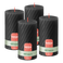 Bolsius - Rustieke Kaars - Gedraaid Patroon - 4 stuks - Antraciet - 60 branduren - 13 cm