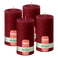 Bolsius - Rustieke Kaars - Gedraaid Patroon - 4 stuks - Rood - 60 branduren - 13 cm