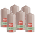 Bolsius - Glossy - Stompkaarsen - 6 Stuks - Lichtroze - 13cm - 43 branduren