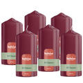 Bolsius - Glossy - Stompkaarsen - 6 Stuks - Rood - 13cm - 43 branduren