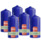 Bolsius - Glossy - Stompkaarsen - 6 Stuks - Blauw - 13cm - 43 branduren