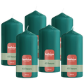 Bolsius - Glossy - Stompkaarsen - 6 Stuks - Groen - 13cm - 43 branduren