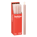 Bolsius - Rustieke Dinerkaarsen - Roze - 9 stuks - 13 branduren - 27 cm